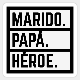 Marido Papá Héroe (Super Esposo / Superhéroe / White) Sticker